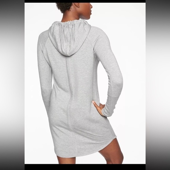 Lou & Grey long Sleeve Hoodie Dress gray XS nautical coastal soft G - Picture 7 of 9